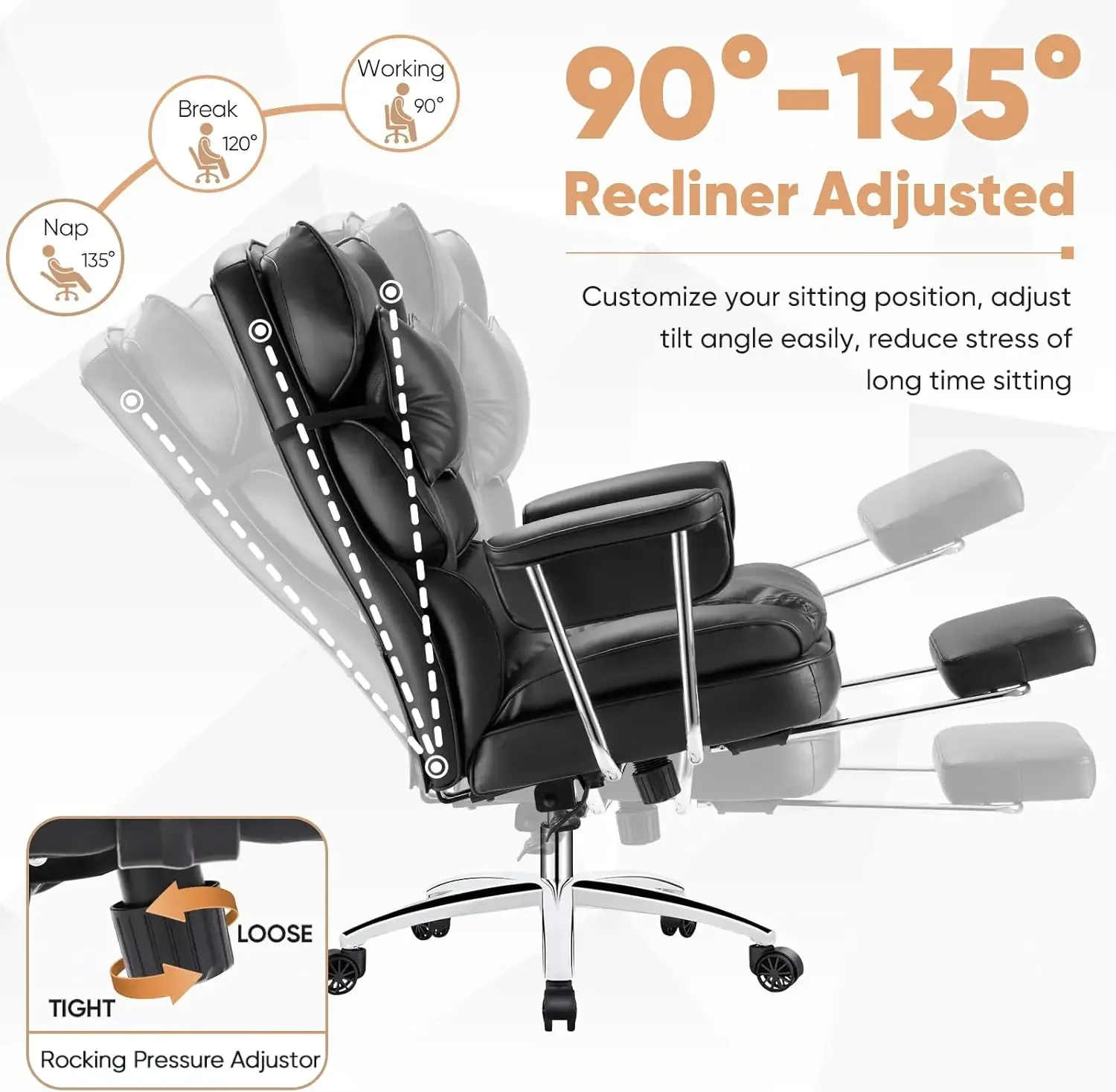 Office Furniture Com - Executive Home Office Desk Chair -