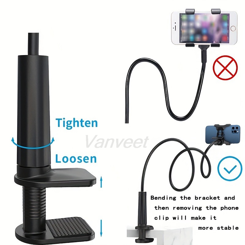 Mobile Pedestal Cabinet - 360° Mobile Phone Holder Stand Clip