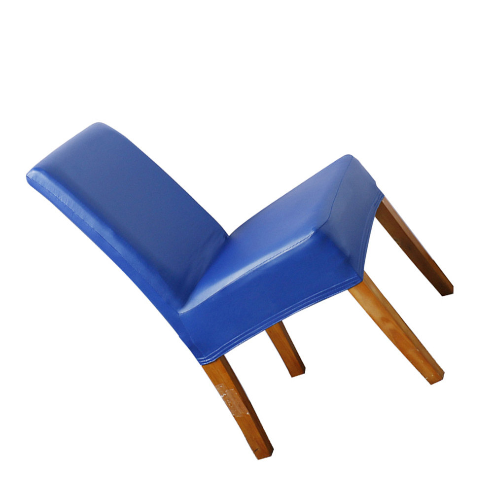 Office Furniture Removal - Removable Blue PU Elastic Chair Cover