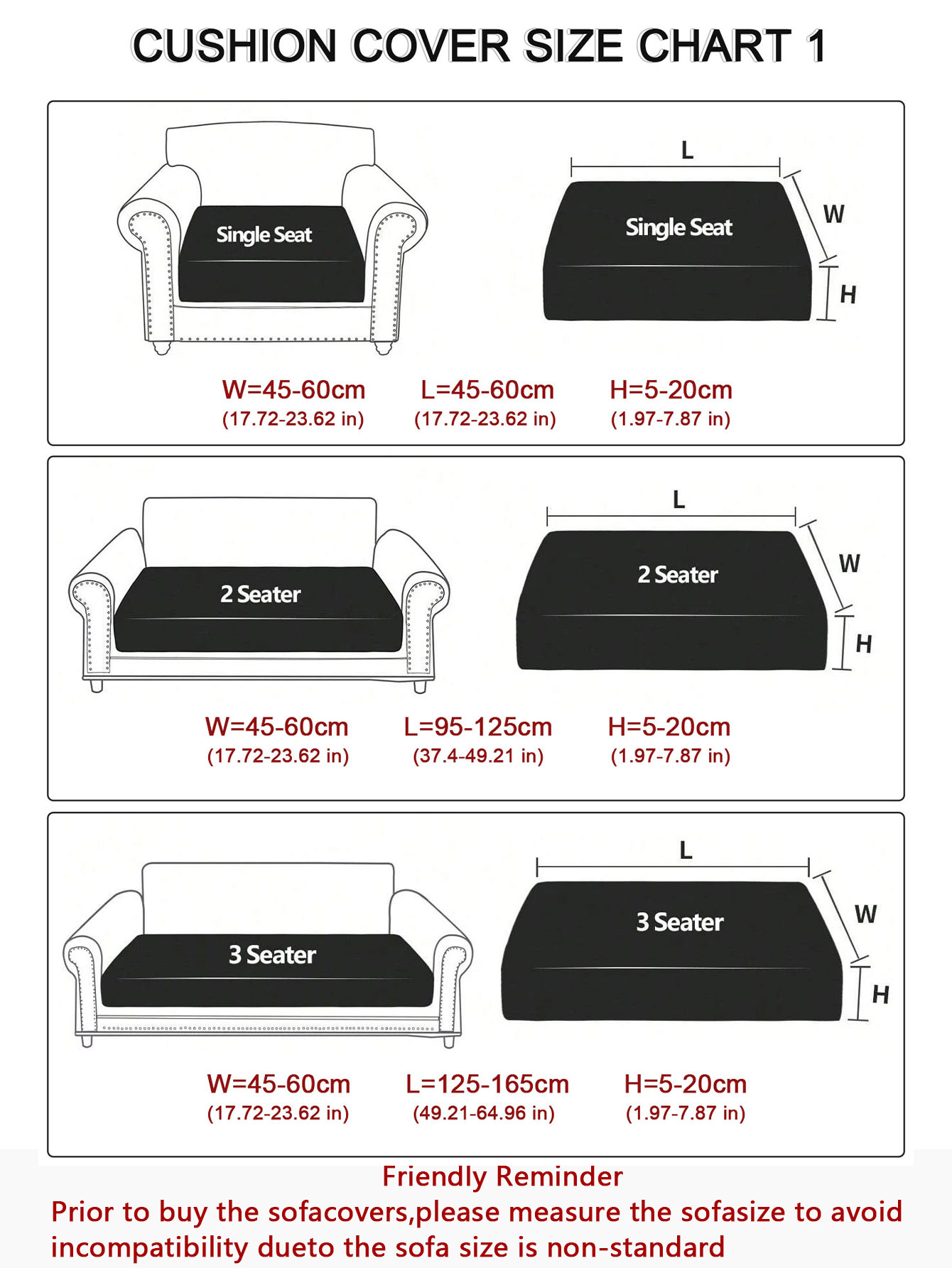 1pc Waterproof Sofa Cushion Co - Office Furniture Removal recension och pris