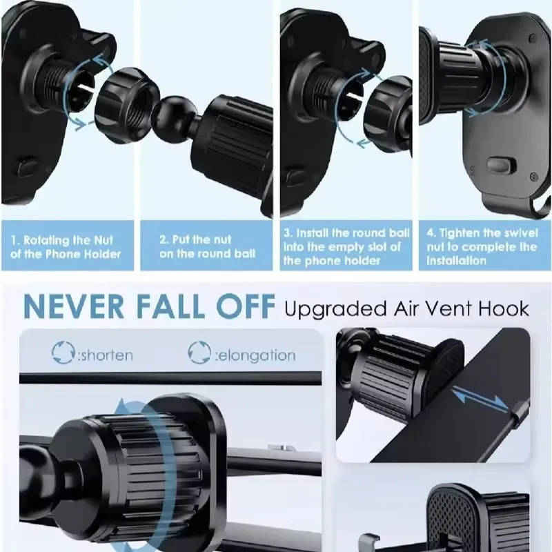 Car Phone Holder Car Air Vent  - Mobile Pedestal Cabinet recension och pris