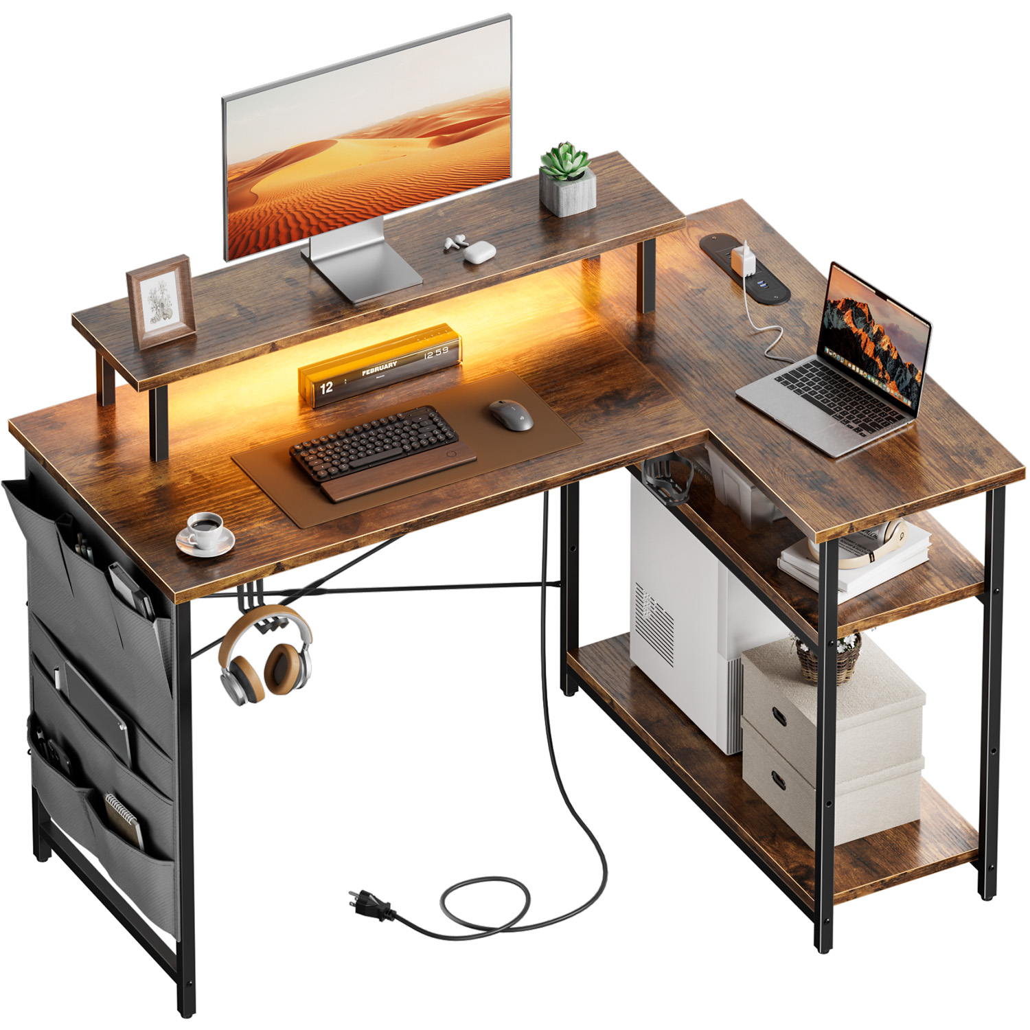 L-Shaped Computer Desk, Featur - Office Furniture Suppliers recension och pris