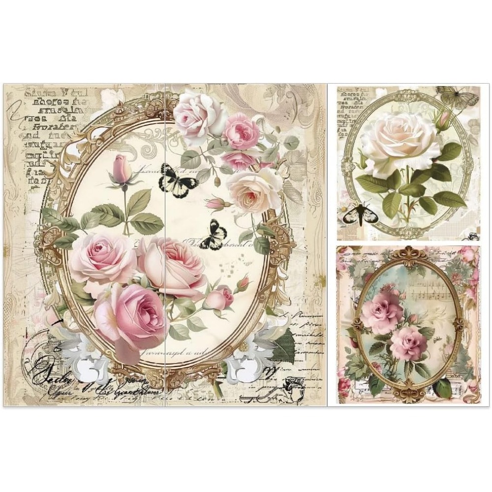 3pcs/Set Rose Rub on Transfers - Office Furniture Wholesale recension och pris