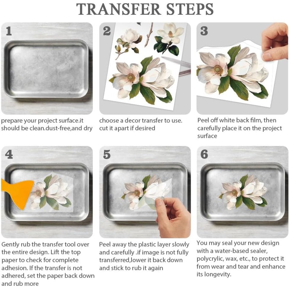 3pcs/Set Rose Rub on Transfers - Office Furniture Wholesale recension och pris
