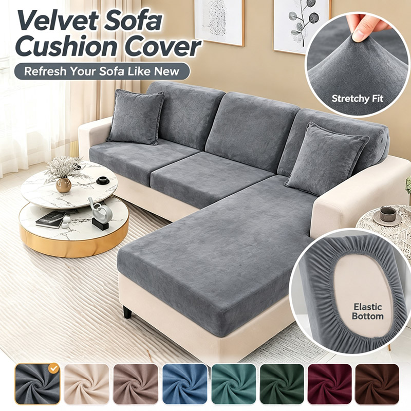 Velvet Sofa Seat Cushion Cover - Office Furniture Removal recension och pris
