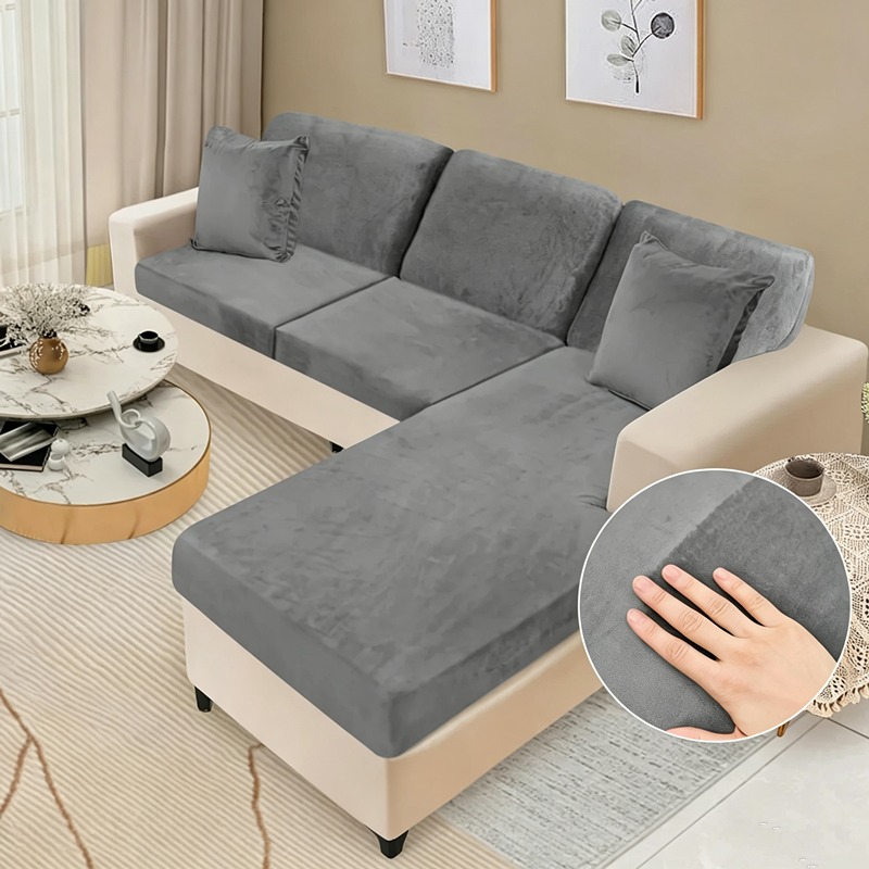 Velvet Sofa Seat Cushion Cover - Office Furniture Removal recension och pris